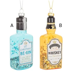Whisky or gin Christmas ornament, 4,5