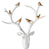 White And Gold Stag Head  Jewelry Holder 28″