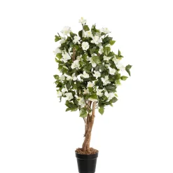 White artificial outdoor hibiscus tree