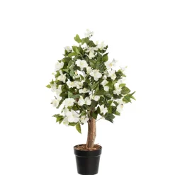 White artificial outdoor hibiscus tree