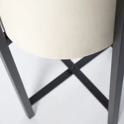 White cement standing planter