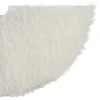White faux wool tree skirt, 64″