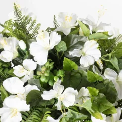 White funeral flower arrangement