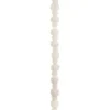 White fur pom-pom garland, 61"