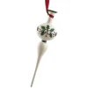 White holly finial ornament, 12″