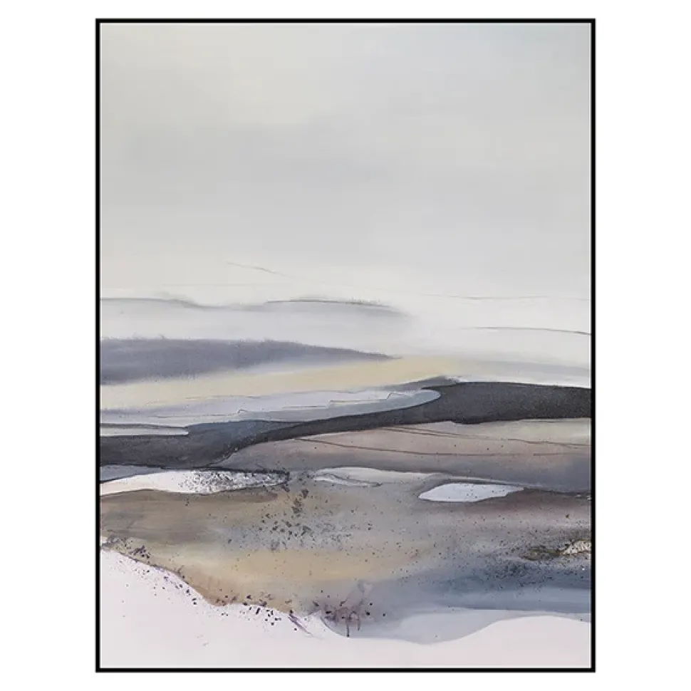 White landscape wall art, 32 x 47″