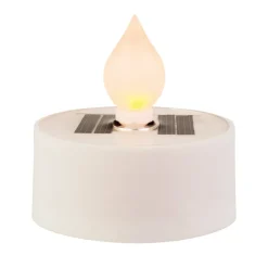 White solar tealight candle, 1 x 2″