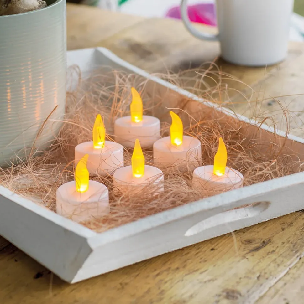 White solar tealight candle, 1 x 2″