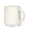 White stoneware coffee mug, 12 oz