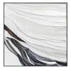 White textured wall art, 40 x 40″