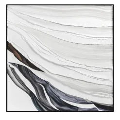 White textured wall art, 40 x 40″