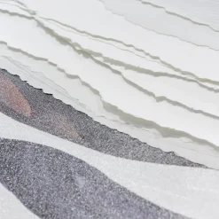 White textured wall art, 40 x 40″