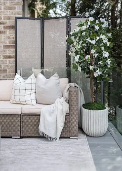 White washed fibercement planter