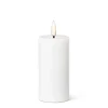 White wax LED candle, 4 x 2"