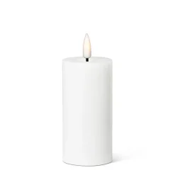 White wax LED candle, 4 x 2"