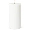 White wax LED candle, 8 x 4"