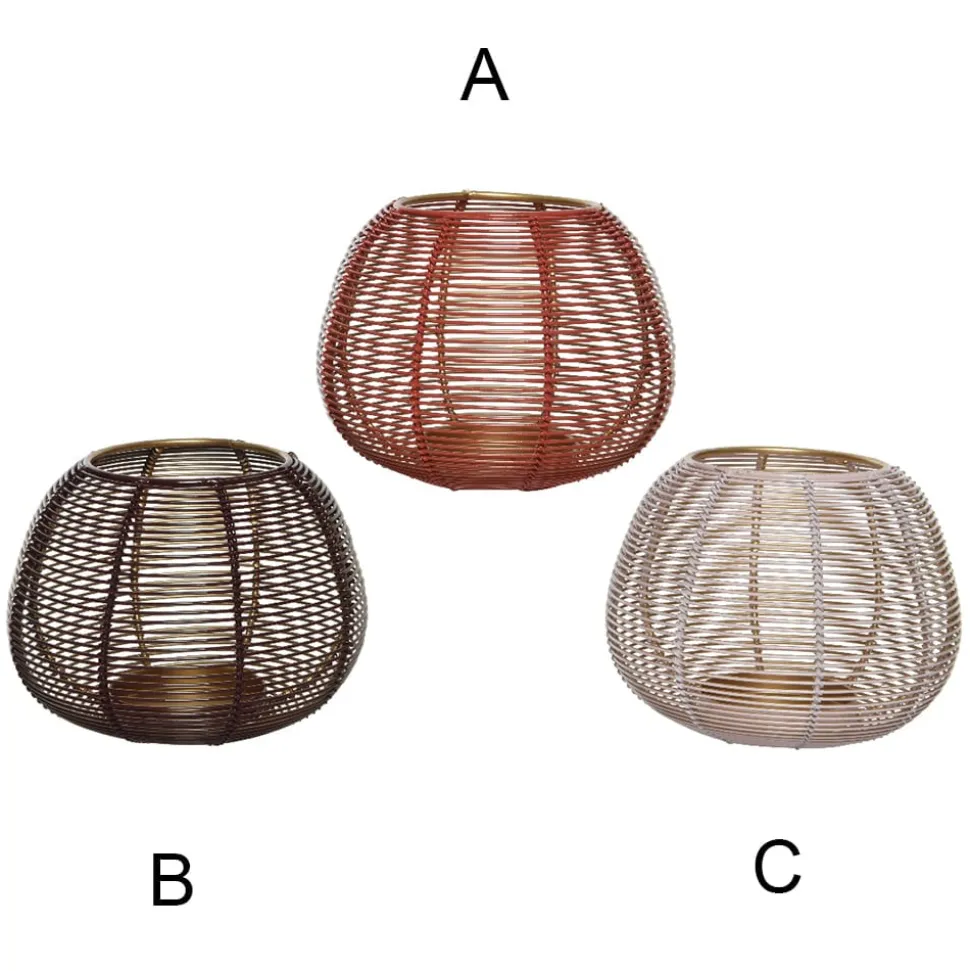 Wire mesh tealight holder, 12 x 13″