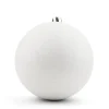 Wrickled white Christmas ball ornament, 8"