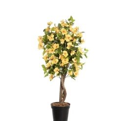 Yellow artificial outdoor hibiscus tree