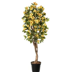 Yellow artificial outdoor hibiscus tree