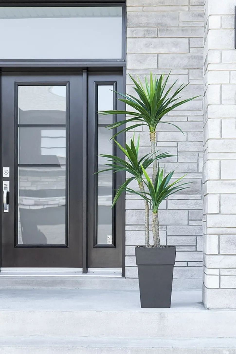Yucca artificiel extérieur en pot, 65″