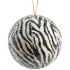Zebra print ornament, 4″